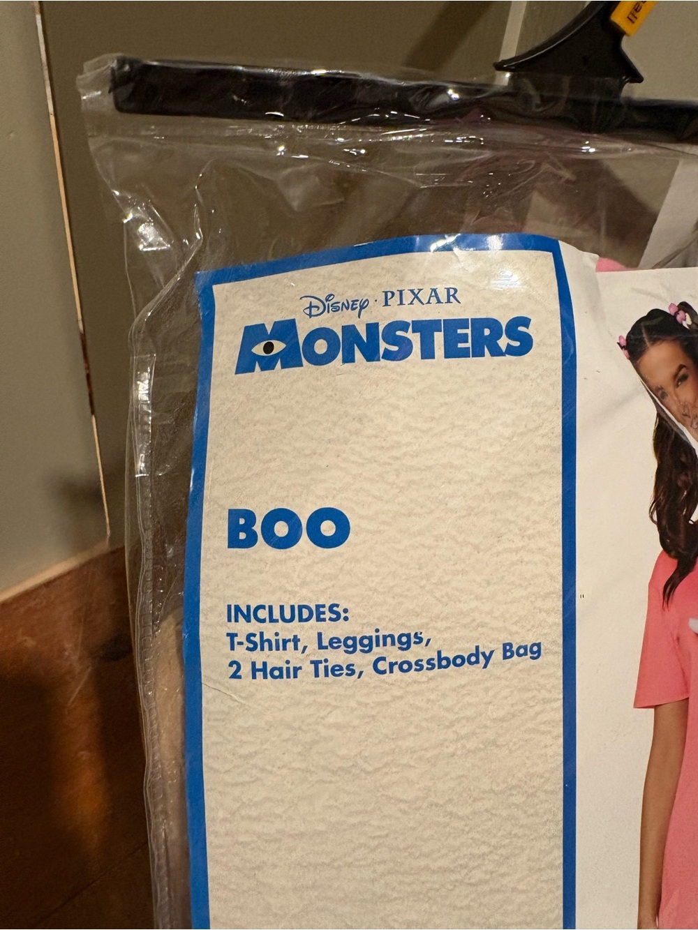 Disney’s Monster’s Inc. Boo Adult Costume with shirt, leggings, monster bag - Picture 2 of 3
